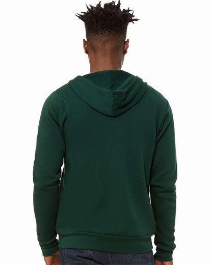 BELLA + CANVAS Unisex Sponge Fleece Full-Zip Hoodie Sweatshirt 3739 #colormdl_Forest