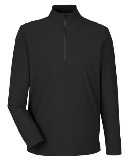 Devon & Jones Men's CrownLux Performance® Windsor Welded Quarter-Zip Pullover DG410 #color_Black