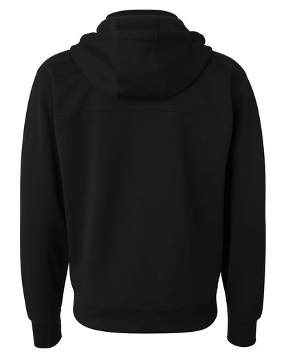 Independent Trading Co. Poly-Tech Full-Zip Hooded Sweatshirt EXP80PTZ #color_Black