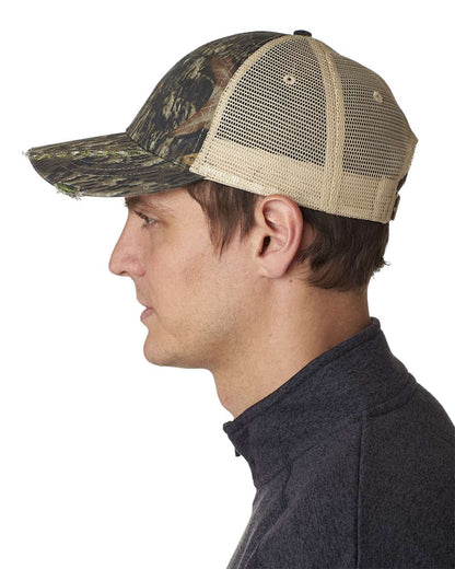 Adams Headwear Ollie Distressed Cap OL102 #colormdl_Hardwoods Camo/ Tan