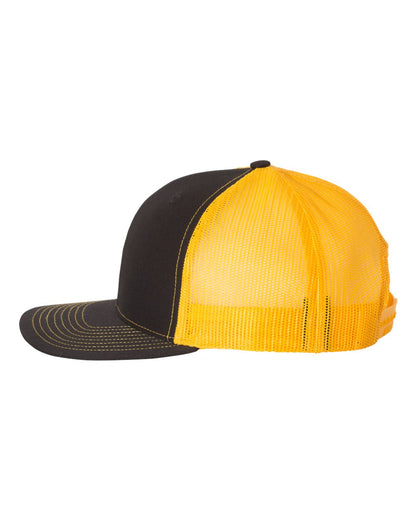 Richardson Snapback Trucker Cap 112 #color_Black/ Gold
