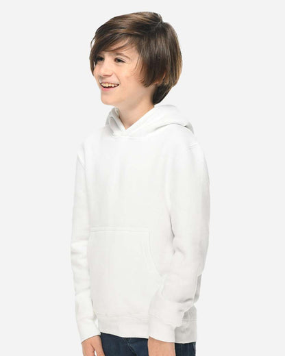 Lane Seven Youth Premium Pullover Hooded Sweatshirt LS1401Y #colormdl_White