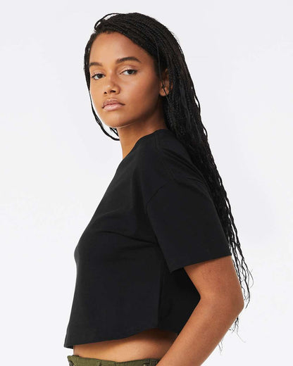 BELLA + CANVAS Women's Jersey Crop Tee 6482 #colormdl_Black