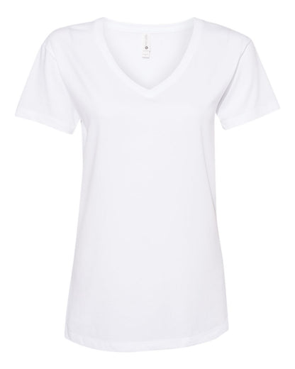 Next Level Women’s Cotton V-Neck T-Shirt 3940 #color_White