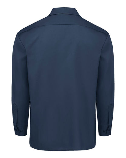 Dickies Men's Tall Long Sleeve Work Shirt 5574T #color_Navy