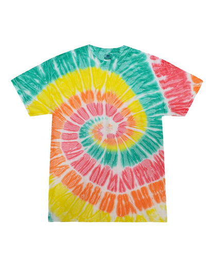 Colortone Youth Multi-Color Tie-Dyed T-Shirt 1000Y #color_Citrus