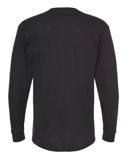 M&O Unisex Gold Soft Touch Long Sleeve T-Shirt 4820 #color_Black