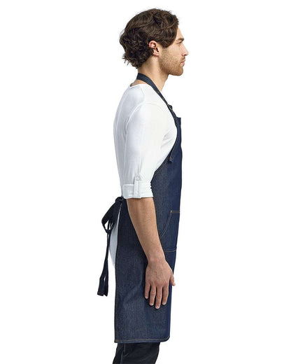 Artisan Collection by Reprime Jeans Stitch Denim Bib Apron RP126 #colormdl_Indigo Denim