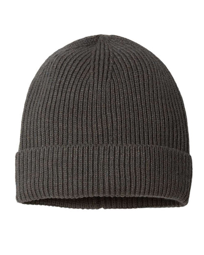 Atlantis Headwear Sustainable Fine Rib Cuffed Beanie ANDY #color_Dark Grey