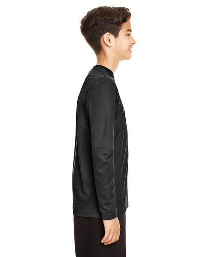 Team 365 Youth Zone Performance Long-Sleeve T-Shirt TT11YL #color_BLACK