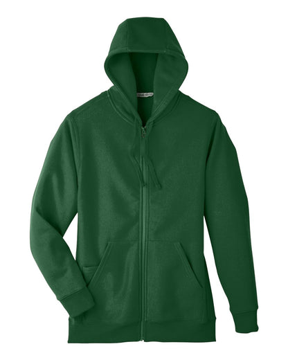 Team 365 Unisex Zone HydroSport™ Heavyweight Full-Zip Hooded Sweatshirt TT95 #color_Sport Dark Green