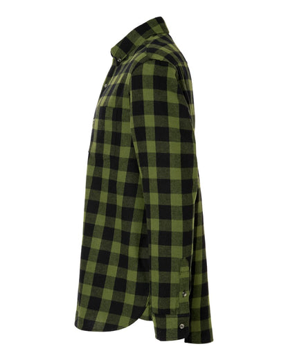 Boxercraft Men's Flannel Button Down Shirt BU7401 #color_Army/ Black Buffalo