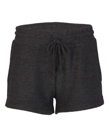 Boxercraft Women's Ribbed Knit Shorts BW6506 #color_Black