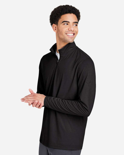 Puma Golf Men's Bandon Quarter-Zip Pullover PG400 #colormdl_Puma Black