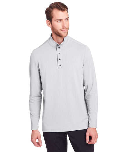 North End Men's JAQ Stretch Performance Snap-Neck Pullover NE400 #colormdl_Platinum