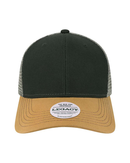 LEGACY Mid-Pro Snapback Trucker Cap MPS #color_Black/ Caramel/ Dark Grey