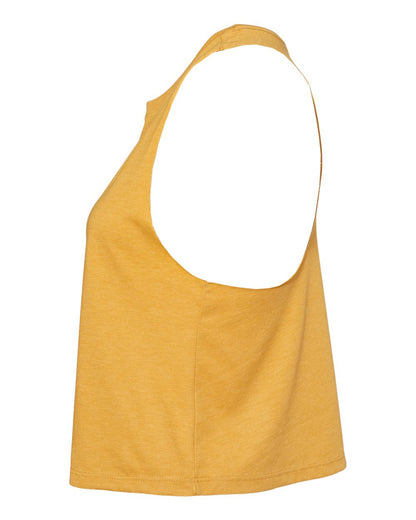 BELLA + CANVAS Women's Racerback Crop Tank 6682 #color_Heather Mustard