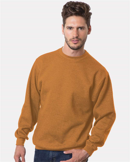 Bayside USA-Made Crewneck Sweatshirt 1102 #colormdl_Caramel Brown