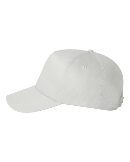 Valucap Five-Panel Twill Cap 8869 #color_White