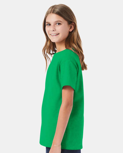 Hanes Essential-T Youth T-Shirt 5480 #colormdl_Kelly Green