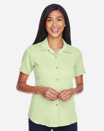 Harriton Women's Bahama Cord Camp Shirt M570W #colormdl_Green Mist