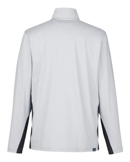 Puma Golf Men's Mesa Stripe Quarter-Zip Pullover PG410 #color_Puma Black/ Bright White
