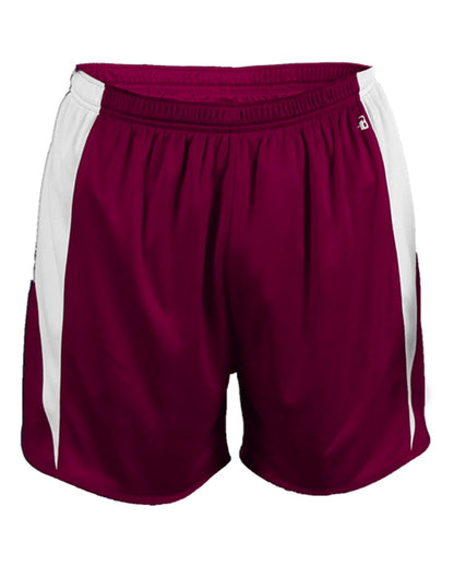 Alleson Athletic Men's Stride Shorts 7273 #color_Maroon/ White