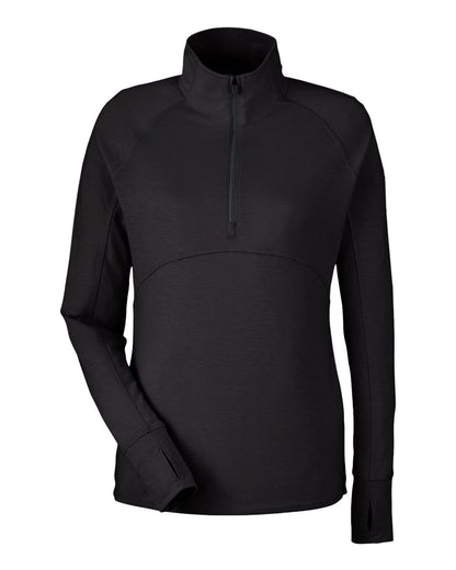 Puma Golf Women's Bandon Quarter-Zip Pullover PG400W #color_Puma Black
