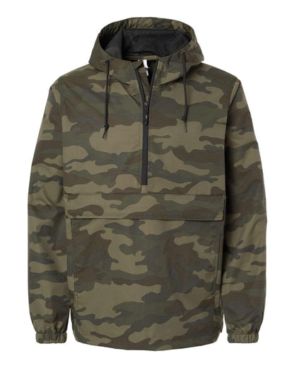 Independent Trading Co. Men's Nylon Anorak EXP94NAW #color_Forest Camo