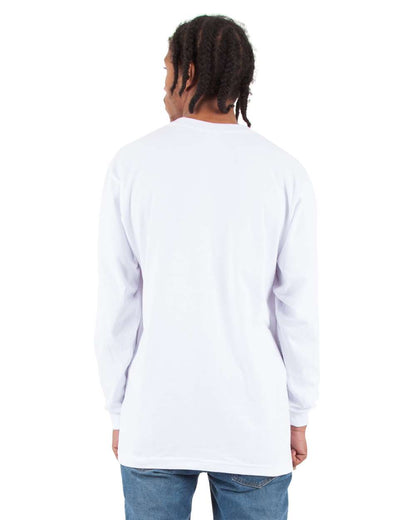 Shaka Wear Unisex Active Long Sleeve T-Shirt SHALS #colormdl_White