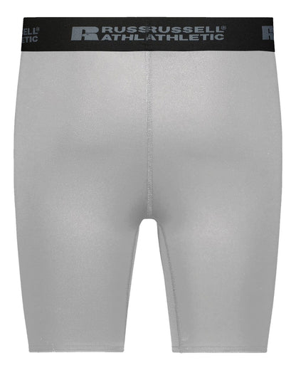 Russell Athletic Unisex CoolCore® Compression Shorts R24CPM #color_Grid Iron Silver