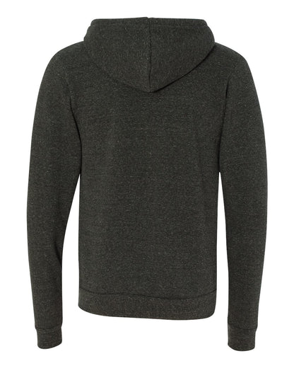 BELLA + CANVAS Triblend Sponge Fleece Full-Zip Hoodie 3909 #color_Charcoal Black Triblend