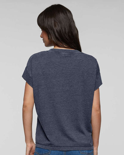 LAT Women's Relaxed Vintage Wash Tee 3502 #colormdl_Washed Navy