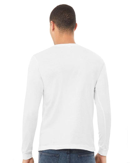 BELLA + CANVAS Triblend Long Sleeve Tee 3513 #colormdl_Solid White Triblend