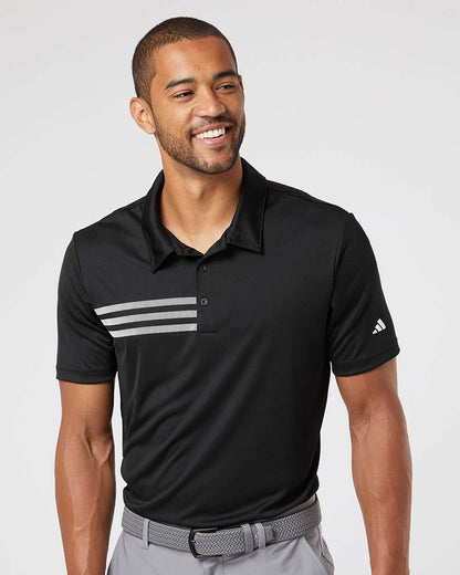 Adidas Men's 3-Stripe Chest Polo A324 #colormdl_Black/ White
