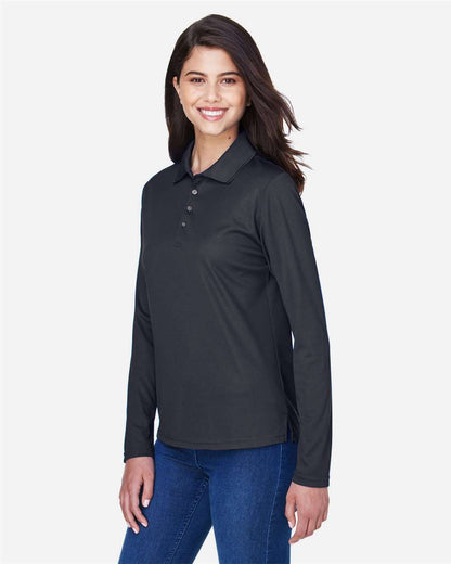 CORE365 Women's Pinnacle Performance Long Sleeve Piqué Polo 78192 #colormdl_Carbon