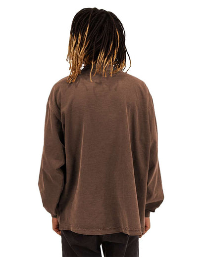 Shaka Wear Men's Garment-Dyed Long Sleeve T-Shirt SHGDLS #colormdl_Mocha