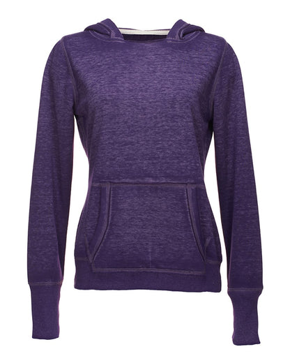 J. America Women's Zen Fleece Hooded Sweatshirt 8912 #color_Twisted Plum