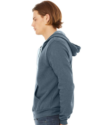 BELLA + CANVAS Sponge Fleece Full-Zip Hoodie 3739 #colormdl_Heather Slate