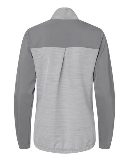 Adidas Women's Heather Block Full-Zip Windshirt A547 #color_Grey Three/ Grey Three Heather