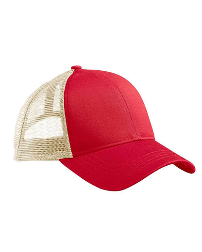 econscious Eco Trucker Cap EC7070 #color_Red/ Oyster