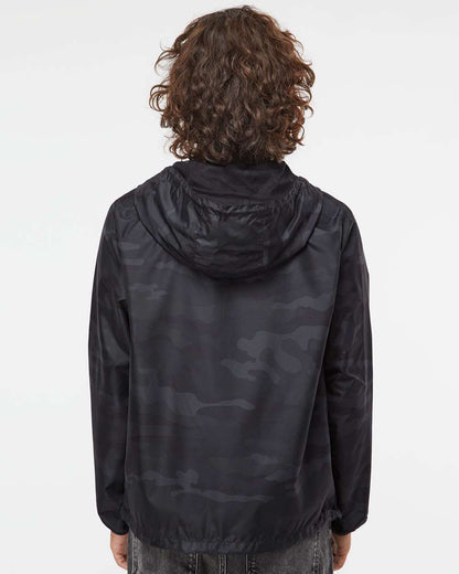 Independent Trading Co. Unisex Lightweight Quarter-Zip Windbreaker Pullover Jacket EXP54LWP #colormdl_Black Camo