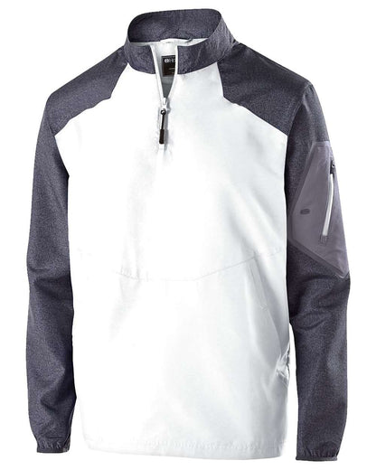 Holloway Men's Raider Quarter-Zip Jacket 229155 #color_Carbon Print/ White
