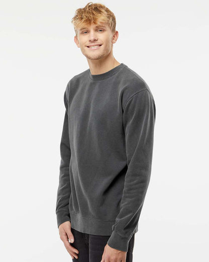 Independent Trading Co. Unisex Midweight Pigment-Dyed Crewneck Sweatshirt PRM3500 #colormdl_Pigment Black