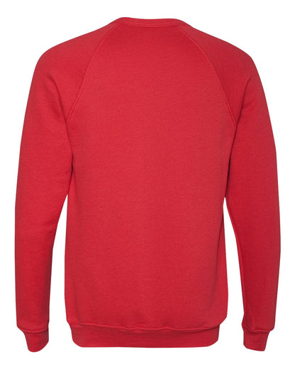 BELLA + CANVAS Unisex Sponge Fleece Raglan Crewneck Sweatshirt 3901 #color_Red
