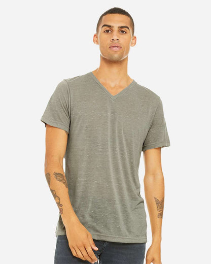 BELLA + CANVAS Unisex Textured Jersey V-Neck Tee 3655 #colormdl_Stone Marble