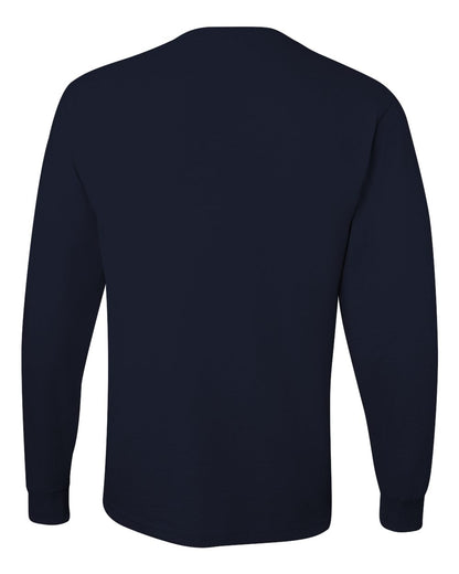 JERZEES Men's Dri-Power® Long Sleeve 50/50 T-Shirt 29LSR #color_J. Navy