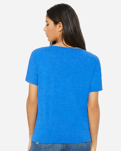 BELLA + CANVAS Women’s Slouchy V-Neck Tee 8815 #colormdl_True Royal Triblend