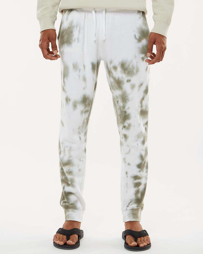 J. America Unisex Tie-Dyed Fleece Joggers 8884 #colormdl_Olive Tie Dye
