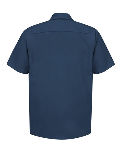 Red Kap Men's Industrial Short Sleeve Work Shirt SP24 #color_Navy